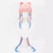 Profesionalūs Genshin Impact Kokomi Cosplay Perukai 120cm Rožiniai Sumaišyti Mėlyni Atsparūs Karščiui Sintetiniai Plaukai Žaidimo Anime Cosplay Perukai + Peruko Kepuraitė One Size