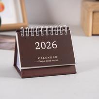 2026 Paprasto stiliaus angliškas mini stalo kalendorius Staliniam ekranui Vientisos spalvos Nešiojamas Mažas stalo kalendorius Stalo dekoracija
