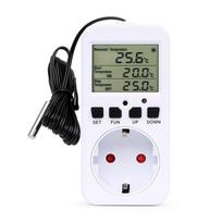 Digital  Smart Thermostat Socket Timer Switch Temperature Controller Heating Cooling with Temperature Sensor Probe -40℃~120℃