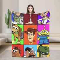 Toy tory Buzz Lightyear Alien Flannel Blanket Warm Throw Blanket for Outdoor Airplane Travel Fashion Bedspread Sofa Bed Cover 30x40in