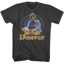 John Denver Sitting Photo Smoke Unisex T-Shirt XL