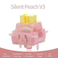 Outemu Silent Peach V3 jungiklis Silent Lemon V3 jungiklis Mechaninė klaviatūra Linijinis taktilinis 5 kontaktų ašis Karštas keitimas Iš anksto sutepintas POM 10pcs