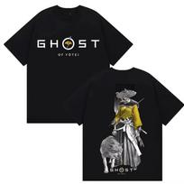 2026 Japanese Game Ghost of Yotei Graphic Cotton Mens Shirt Ukiyoe Style ONeck Short Sleeve Womens Fashion Tshirt S