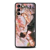 Komiksų Man Erha ir jo baltojo katino šeimininko telefono dėklas Samsung Galaxy S24 S23 S22 S20 Ultra S21 FE 5G S10 S9 Plus S10E dangtelis Samsung S24 Plus