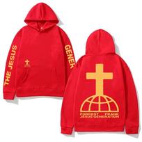 Forrest Frank 2026 Pasaulinis Turas THE JESUS GENERATION Raštuoti Viršutiniai Drabužiai Vyriški Unisex Ruduo Žiema su Gobtuvu Patogus Gobtuvas XS raudona