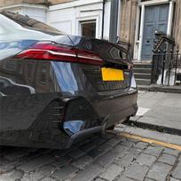 BMW 5 serijos G60 M Sport galinio buferio spoilerio šoninio galinio vėjo peilio apdailos dangtelis 2025 2025 Priedai Juoda juoda