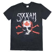 Men's Sixx A.M. Darkness Skull 2016 Canada Tour Tee T-shirt Small Black 3XL