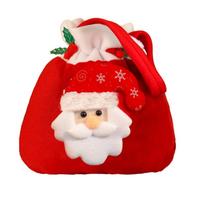 Jolly Santa Claus Christmas Kids Gift Doll Bag Drawstring Handle 3d Apple Candy Handbag SantaClaus