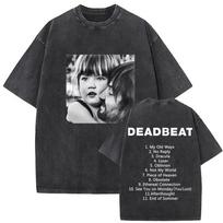 Rock Band Tame Impala Deadbeat Tour 2026 Album T-shirt Mens Vintage Oversized Washed T Shirt Fashion Y2K Hip Hop Gothic T Shirts S įvairiaspalvis