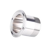 1/2  DN15-2 DN50 Stainless Steel SS304 Sanitary Male Threaded Ferrule OD 50.5mm fit 1.5  Tri Clamp DN15