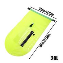 20L Swimming Buoy 2-in-1 Swimming Buoy Desiccant Bag Adult Swimming Aid Air bag Swimming Buoy With Adjustable Belt žalia