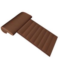 Sweatproof Car Seat Extender Cushion Leather Foam Knee Pad Leg Support Pillow  Plane Seat Coffee-Rectangle