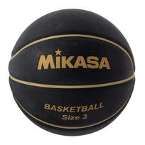 Mikasa Size 3 Basketball, (Junior/Kids), Rubber, Black/Gold, B3JMR-BKGL