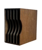 Vinyl Record Storage Holder,Wooden CD Organizer Shelf,Retro Record Player Stand with Storage Box,Vintage Home Decor Display Rack