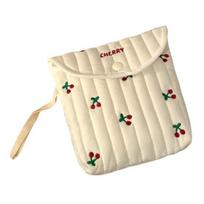Sanitary Napkin Storage Bag with Cute Patterns Large Capacity Compact Design Portable Menstruation Tampon Storage Bag Little Flower