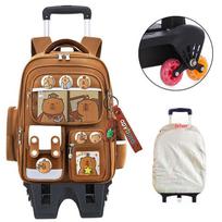 MIAOQIAO 6-Wheel Student Trolley Backpack Small