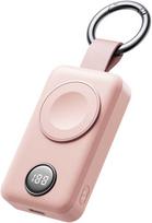 Joyroom Mini Powerbank raktų pakabukas 2000mAh 3W su Apple Watch įkrovikliu, rožinė