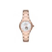 EMPORIO ARMANI Laikrodis ant riešo Automatinis mechaninis judėjimas Nerūdijančio plieno apyrankė 34mm Baltas ciferblatas Moteriškas laikrodis AR60072 White Dial