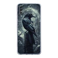 Skaidrus telefono dėklas, skirtas Samsung Galaxy A56 A36 A25 A16 A14 A12 A22 A24 A42 A06 A20 A30 A40 Minkštas TPU dangtelis Juodas Varnas Fundas Samsung A04