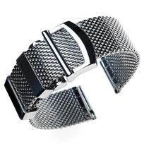 Quick Release Milanese Mesh Watch Strap for Rolex Watches 20/22mm for Pilot Folding Buckle Wristband Men Women Metal Watchband 20mm