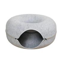 Bed Cat Tunnel Felt Pet Puppy Nest Cave House Round Donut Interactive Toy Play M pilka