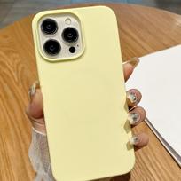 For iphone Liquid Magnetic Mobile Phone case Silicone Anti-fall Durable Matting Protective Phone Cover Apple IPhone&for iphone 14 geltona