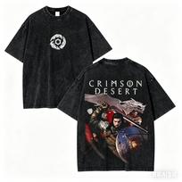 Crimson Desert Washed Tshirt Personality Clothes NewModel Anime Tshirt Year Round Clothing Streetwear Plus Size Unisex Couples S įvairiaspalvis