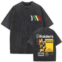 Vintage Washed ARC Raiders Game Graphic T Shirts Men Women Harajuku Fashion Oversized T-shirts Casual Cotton T Shirts Streetwear S įvairiaspalvis