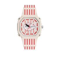 Large Dial Dopamine Trend Student Sports Watch Fashion Silicone Waterproof Ladies Watch raudona