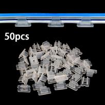 50/100Pcs High Quality 6*12MM LED Strip Fix Clips Connector For Fixing 2835 Neon Light 220V COB Plastic Buckle Flexible Accessor