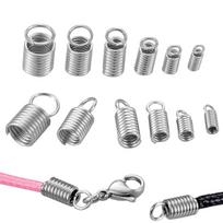 Stainless Steel 1/2/2.5/3/4/5mm Ropes Cord Crimp End Caps Buckle Tips Necklace Bracelet Connectors Clasp hooks Jewelry Findings 1mm auksas