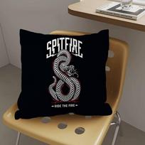 S-Spit F-Fires Logo Pillow Anime Pillow Sofa Bed Head Pillow Cover Cushion Cover 45X45 Cm Fashion Peach skin 18*18(CM)-1Pcs