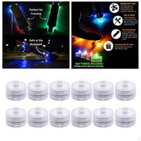 12 Vnt. Vandeniui Atsparių LED Žvakių Mood Tealight Skateboard Light balta