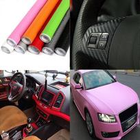 1pc 200x30cm 3D Carbon Fiber Vinyl Wrap Roll Film Sticker Car Decal Decor Sheet sidabras