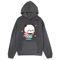 Cute Bubu Coslaying Hanbok Costume Kawaii Graphic Hoodies Cartoon Funny Panda Bear Print Sweatshirts WomenTop Girls Clothes S