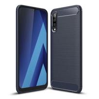 Case for your Samsung Galaxy A70 in dark blue carbon fiber TPU mėlyna