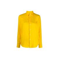 Polo Ralph Lauren Išsiuvinėtas Logotipo Raštas Laisvi Ilgomis Rankovėmis Marškiniai Moteriški Marškiniai Geltoni 211827658-002 XS