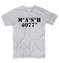 MASH 4077TH T-Shirt Top M A S H 4077 Military Army Green United States Marine Corps Royal Air Force Vintage Print T-Shirt S