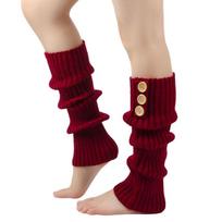Women's Winter Plush Foot Warmer Stacking Hosiery Knitted Wool Hosiery Cover One Size