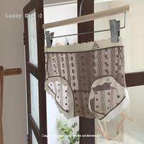 Ladies Summer Slim Sexy Lace Mid Waist Translucent Mesh Comfortable Breathable Briefs One Size kava