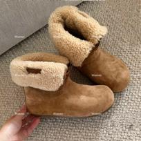 New Women's Shoes 4.5 Internal Heightening Lamb Fur Snow Boots, Comfortable and Versatile 40
