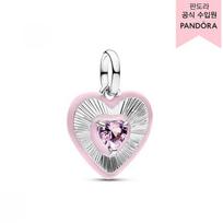Pandora Radiant Pink Heart Medallion Charm 794409c01 Single option