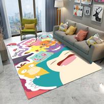 Pokemon Pikachu Snorlax Carpet Cartoon Living Room Bedroom Kitchen Table Balcony Rug Non-slip Washable Cute Decor Mat 50X80CM