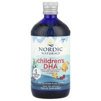 „Nordic Naturals“, DHA vaikams, nuo 1 iki 6 metų, braškių skonio, 16 skysčio uncijų (473 ml)