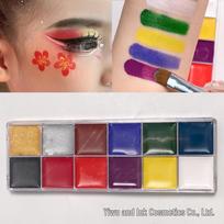 Twelve-Color Oil Face & Body Paint for Special Effects & Cosplay 2.6g x 12