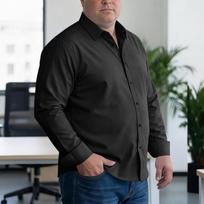 Mens Plus Size Loose Fit Casual Business Button Down Shirt Long Sleeve Lightweight Comfortable Design for Office and Daily Wear XXL juoda