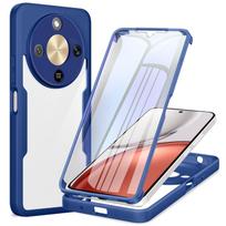Case For Honor Magic 8 Lite X9D Flip Wallet Case PU Magnetic Cover With Card Holder Kickstand TPU Shockproof Durable Phone Case Honor Magic 8 Lite tamsiai mėlyna spalva