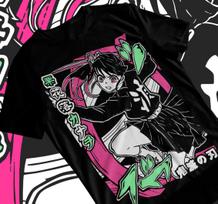 Kanao Tsuyuri Waifu Girl T-shirt Demon Slayer KNY Japanese Manga Anime Soft Tee XXXXL