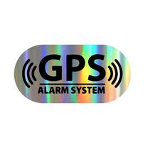 16*8cm GPS Sekimo Aliarmo Lipdukas Įrankis Vandeniui Atsparus Daugiaspalvis Aliarmo Sistemos Lipdukas Automobiliui Transporto Priemonei Reikmenys Atspindintis Įspėjamasis Lipdukas