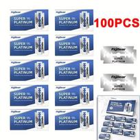 100Pcs Stainless Steel Razor Blade Old-Fashioned Manual Double-Sided Razor Blade Hairdressing Barber Shop Tools for shaving